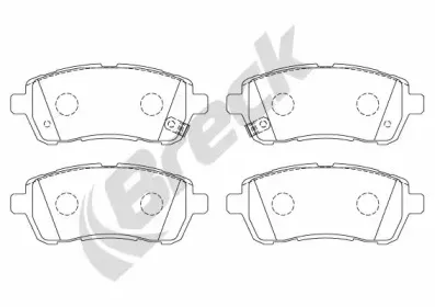 Комплект тормозных колодок, дисковый тормоз BRECK купить